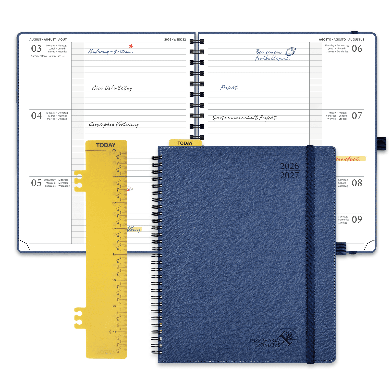 POPRUN 2026-2027 Academic Planner Navy Blue
