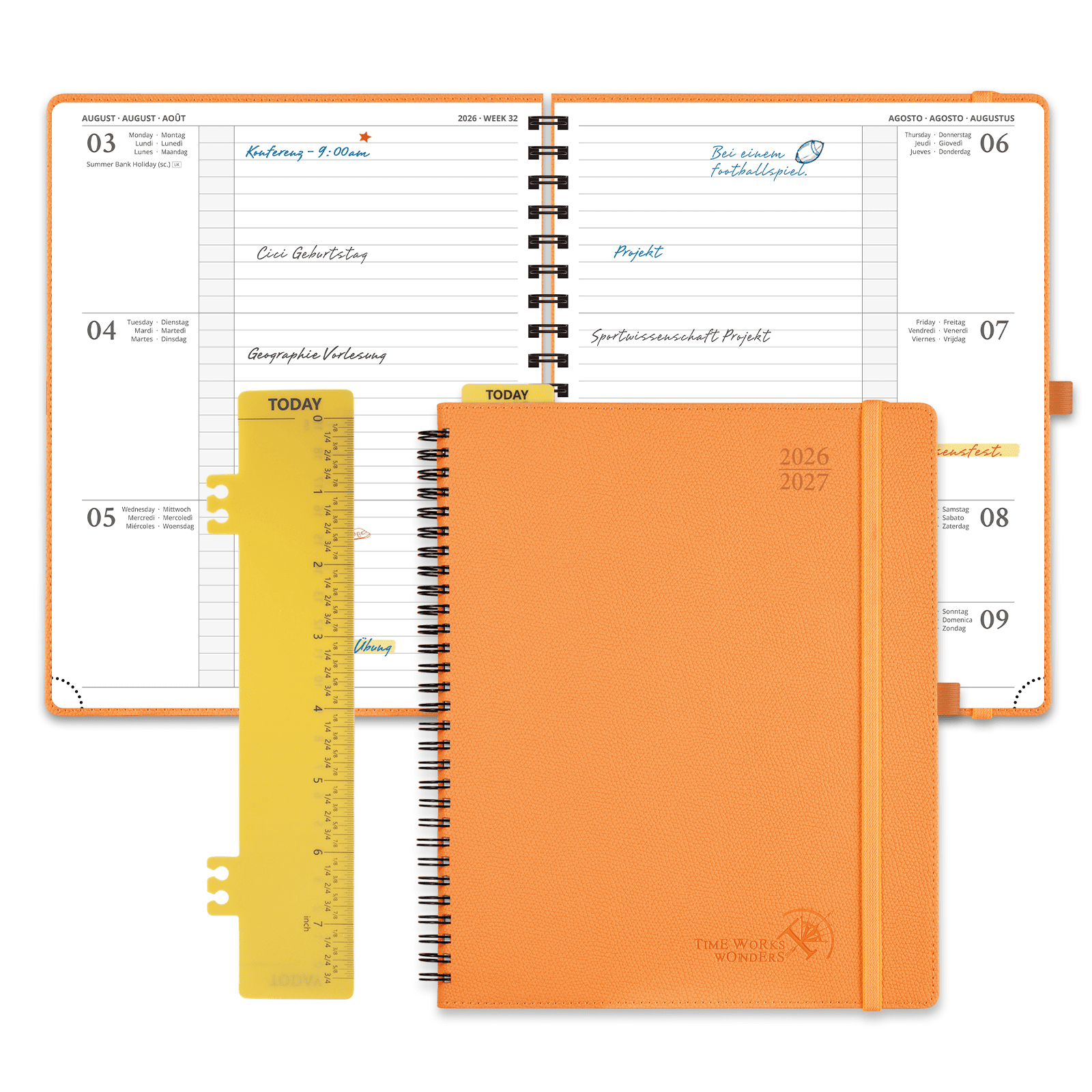 POPRUN 2026-2027 Academic Planner Orange