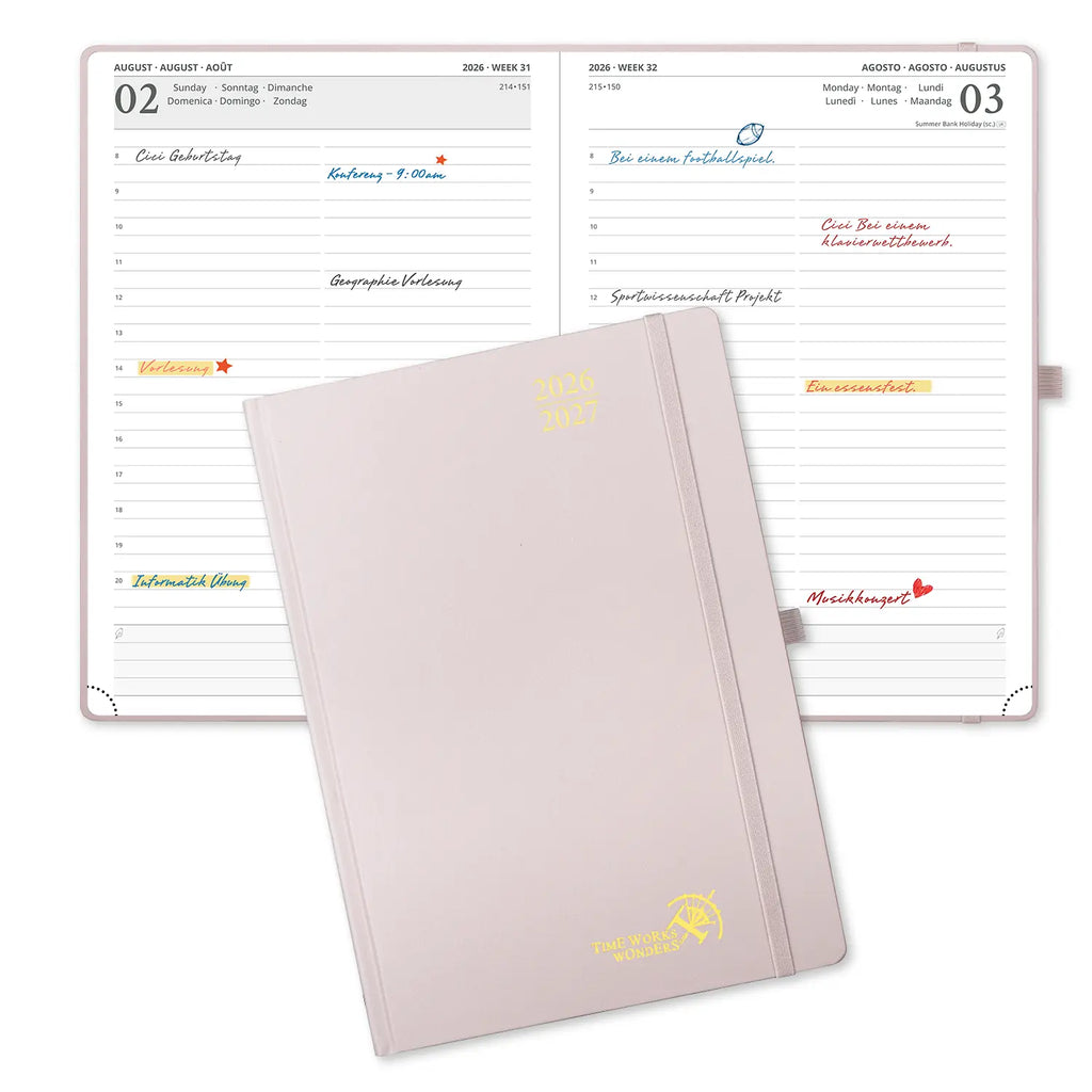 POPRUN 2026-2027 Academic Planner Light Pink
