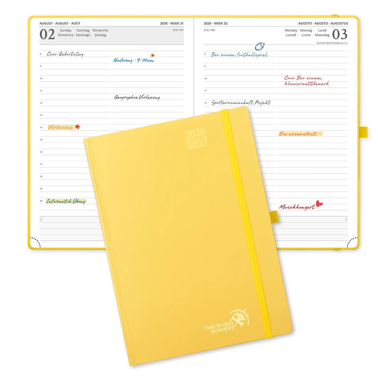 POPRUN 2026-2027 Academic Planner Light Yellow