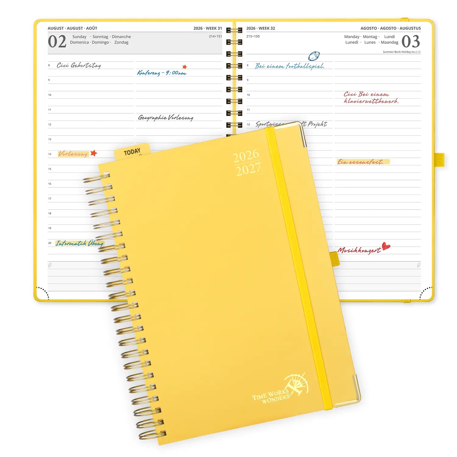 POPRUN 2026-2027 Academic Planner Light Yellow