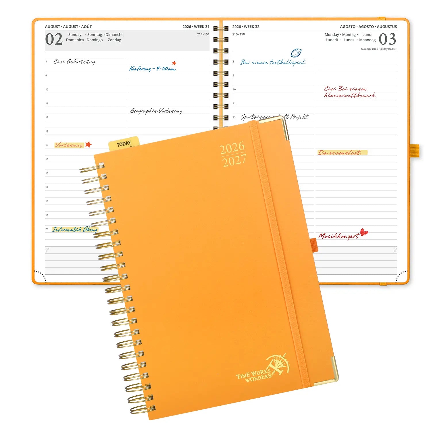 POPRUN 2026-2027 Academic Planner Orange