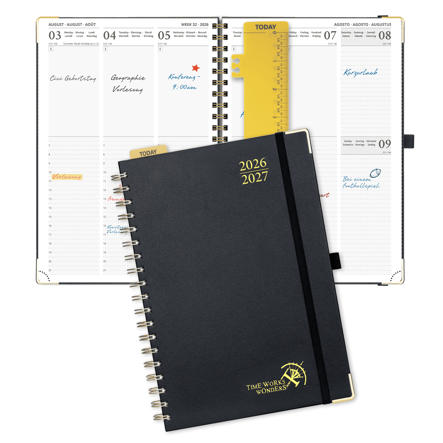 POPRUN 2026-2027 Academic Planner Black