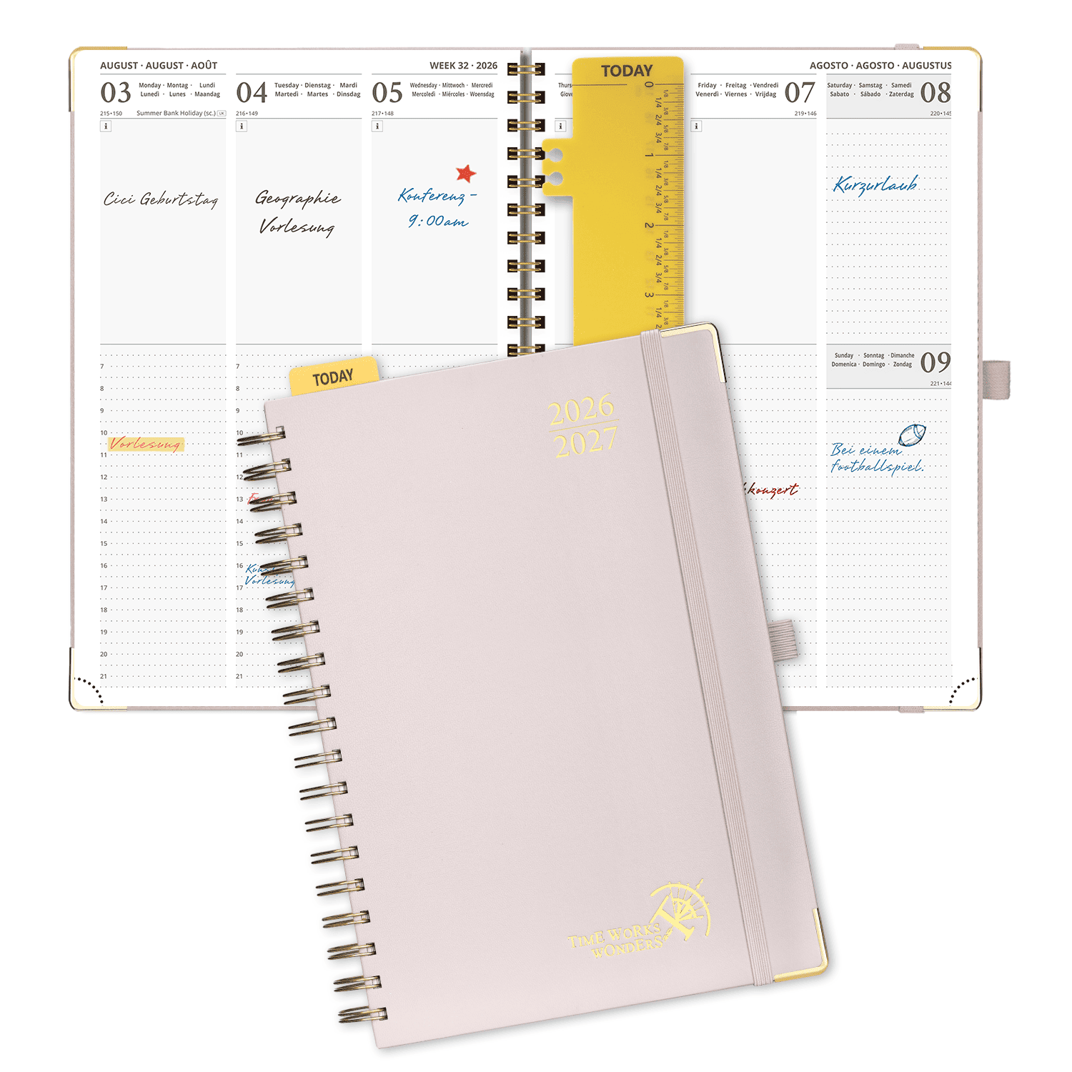 POPRUN 2026-2027 Academic Planner Light Pink