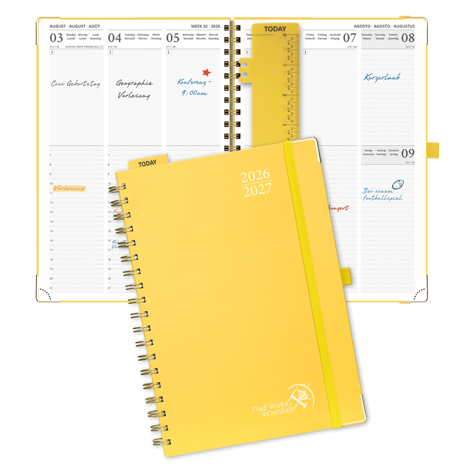 POPRUN 2026-2027 Academic Planner Light Yellow