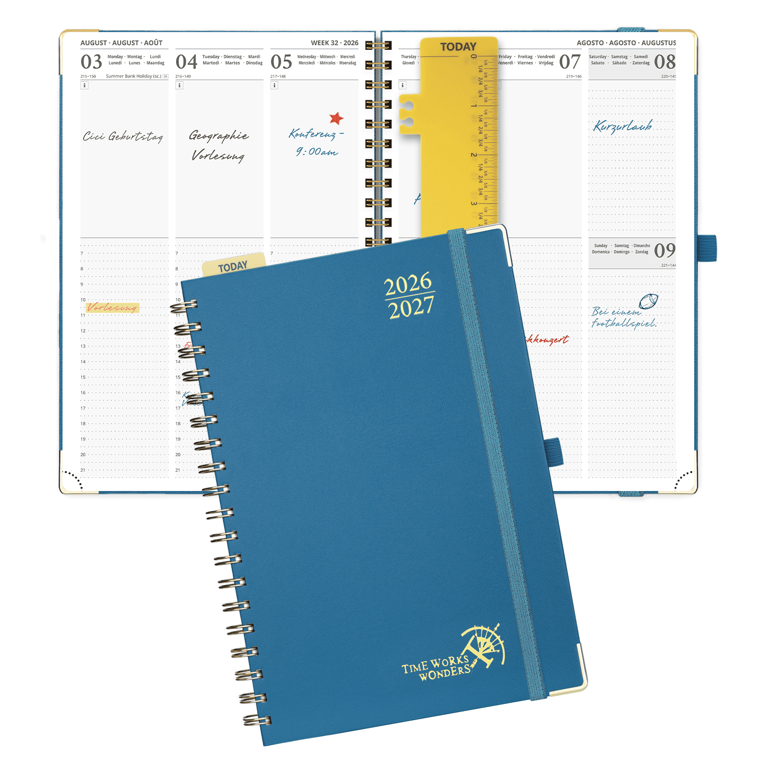 POPRUN 2026-2027 Academic Planner Night Sky Blue