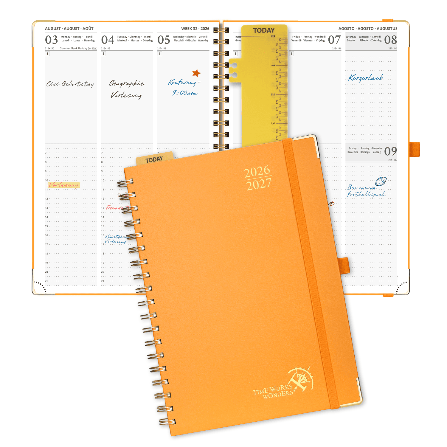 POPRUN 2026-2027 Academic Planner Orange