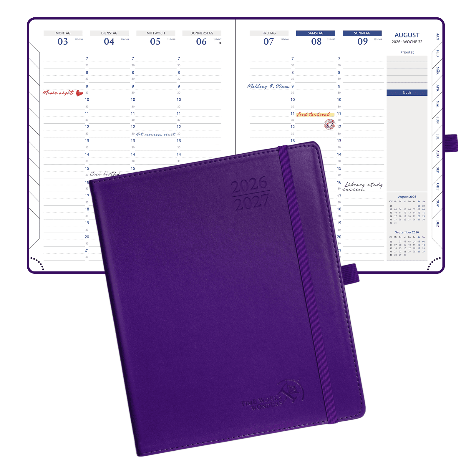 POPRUN 2026-2027 Academic Planner Purple