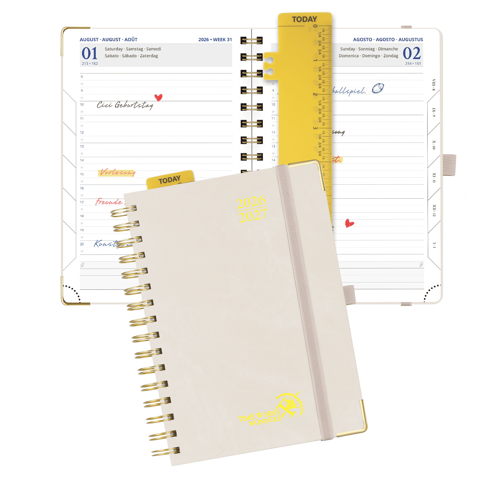 POPRUN 2026-2027 Academic Planner Beige