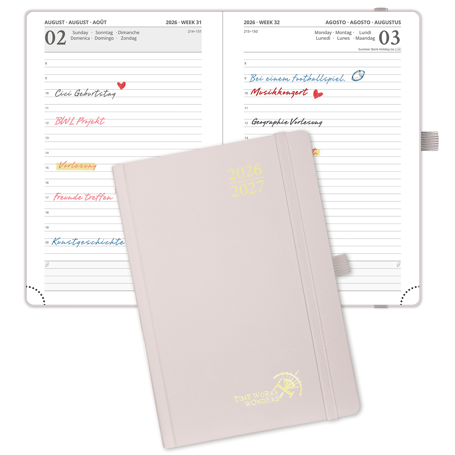 POPRUN 2026-2027 Academic Planner Light Pink
