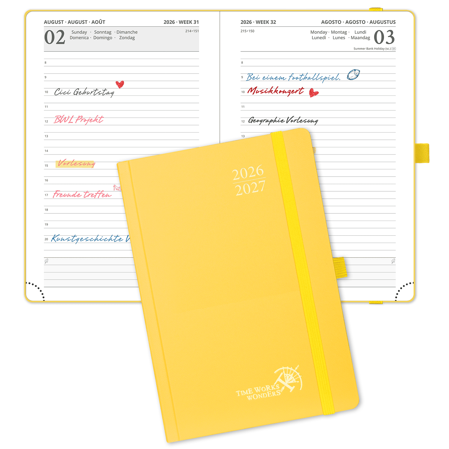 POPRUN 2026-2027 Academic Planner Light Yellow