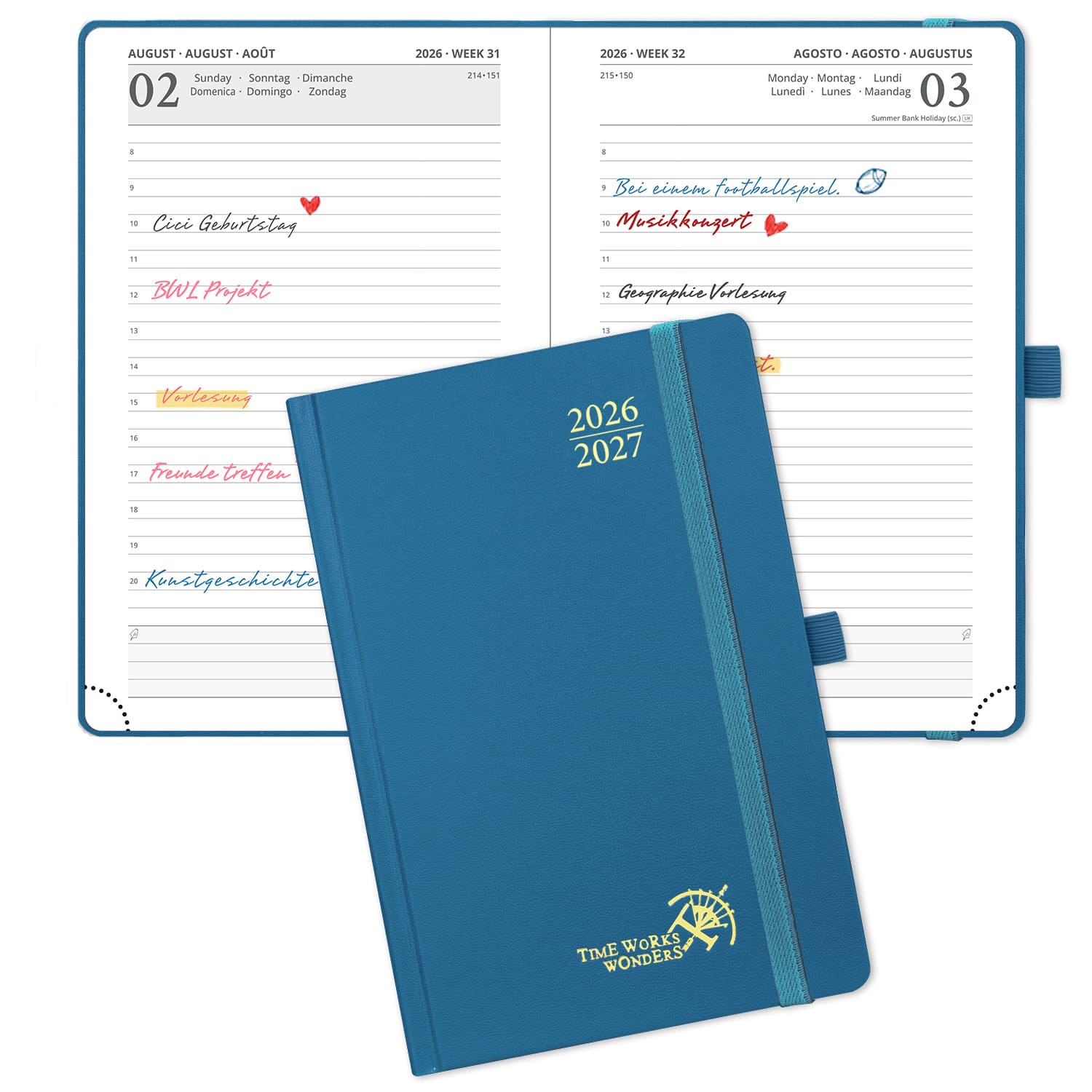 POPRUN 2026-2027 Academic Planner Night Sky Blue