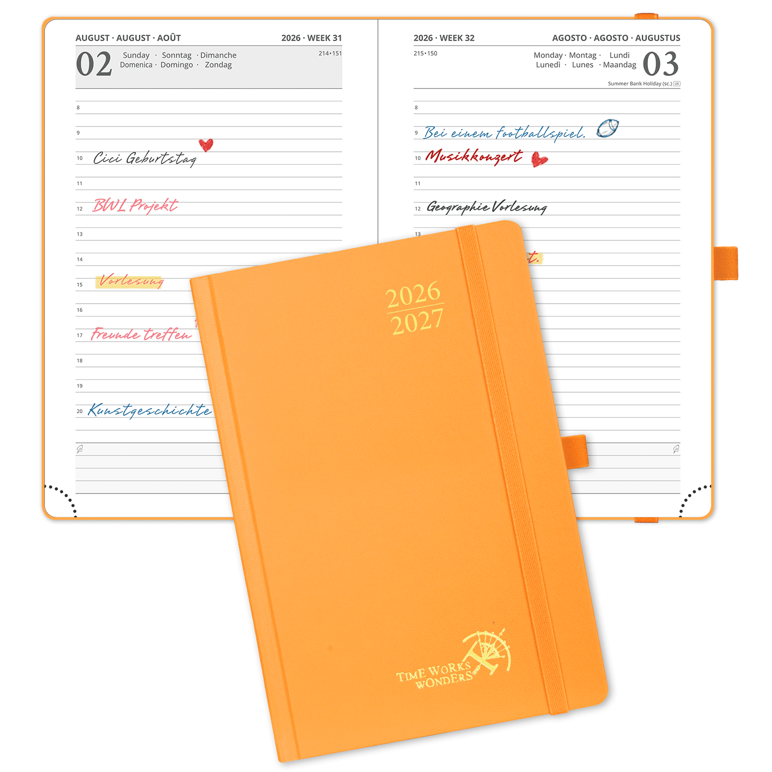 POPRUN 2026-2027 Academic Planner Orange