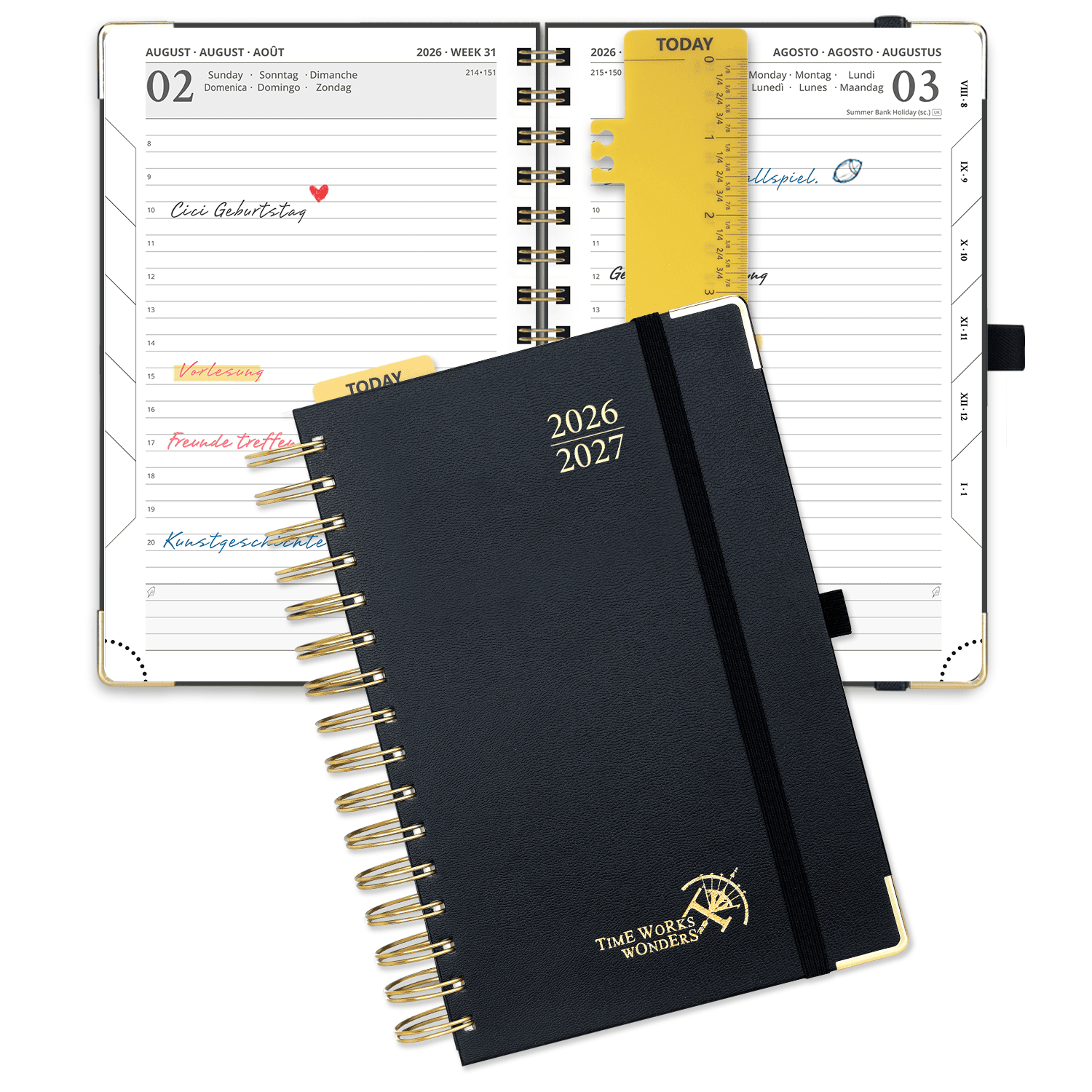 POPRUN 2026-2027 Academic Planner Black