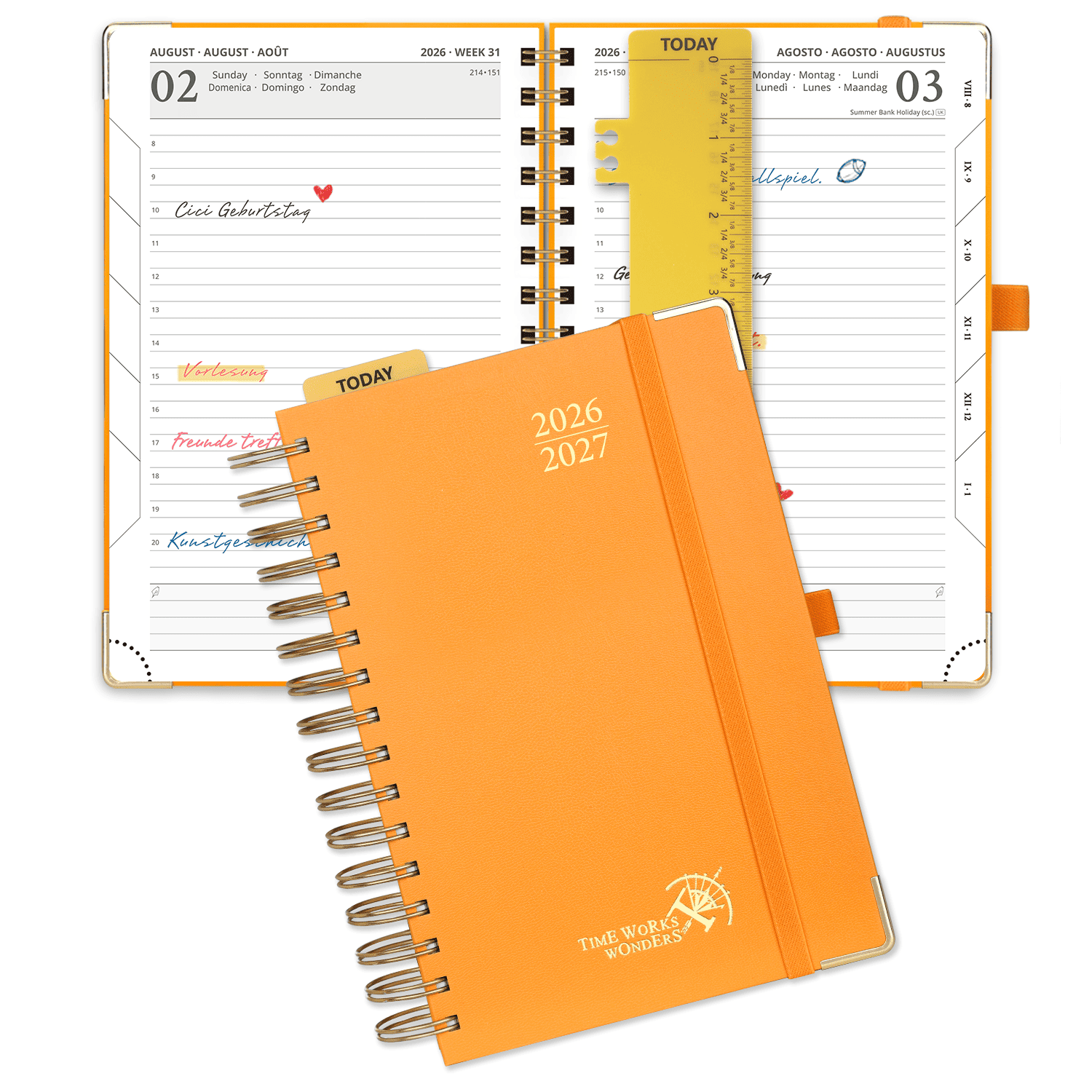 POPRUN 2026-2027 Academic Planner Orange