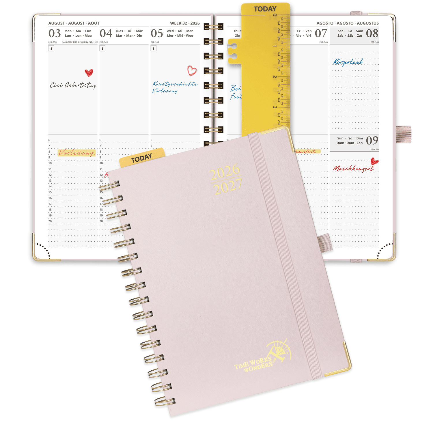 POPRUN 2026-2027 Academic Planner Light Pink