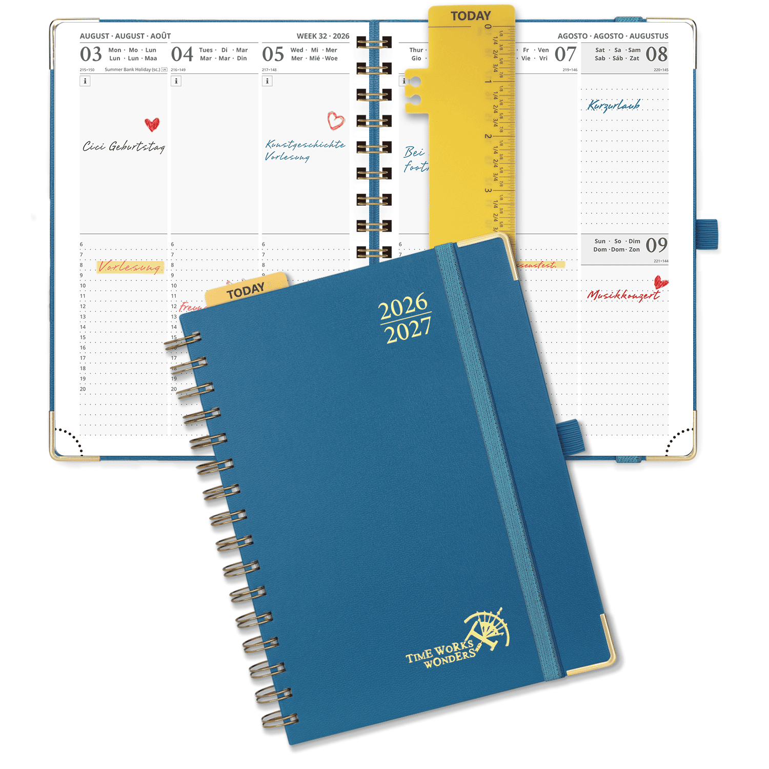 POPRUN 2026-2027 Academic Planner Night Sky Blue