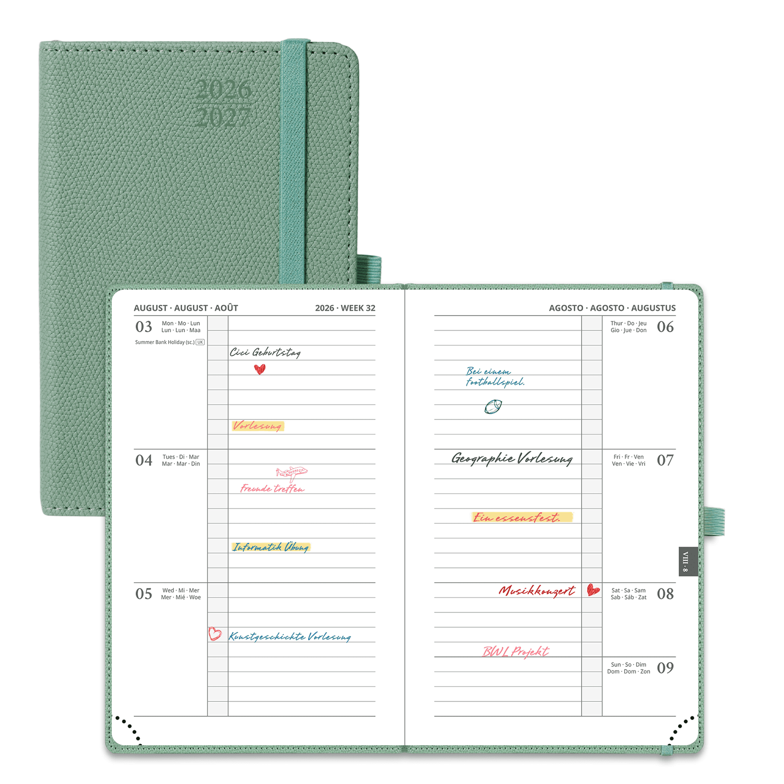 POPRUN 2026-2027 Academic Planner Army Green