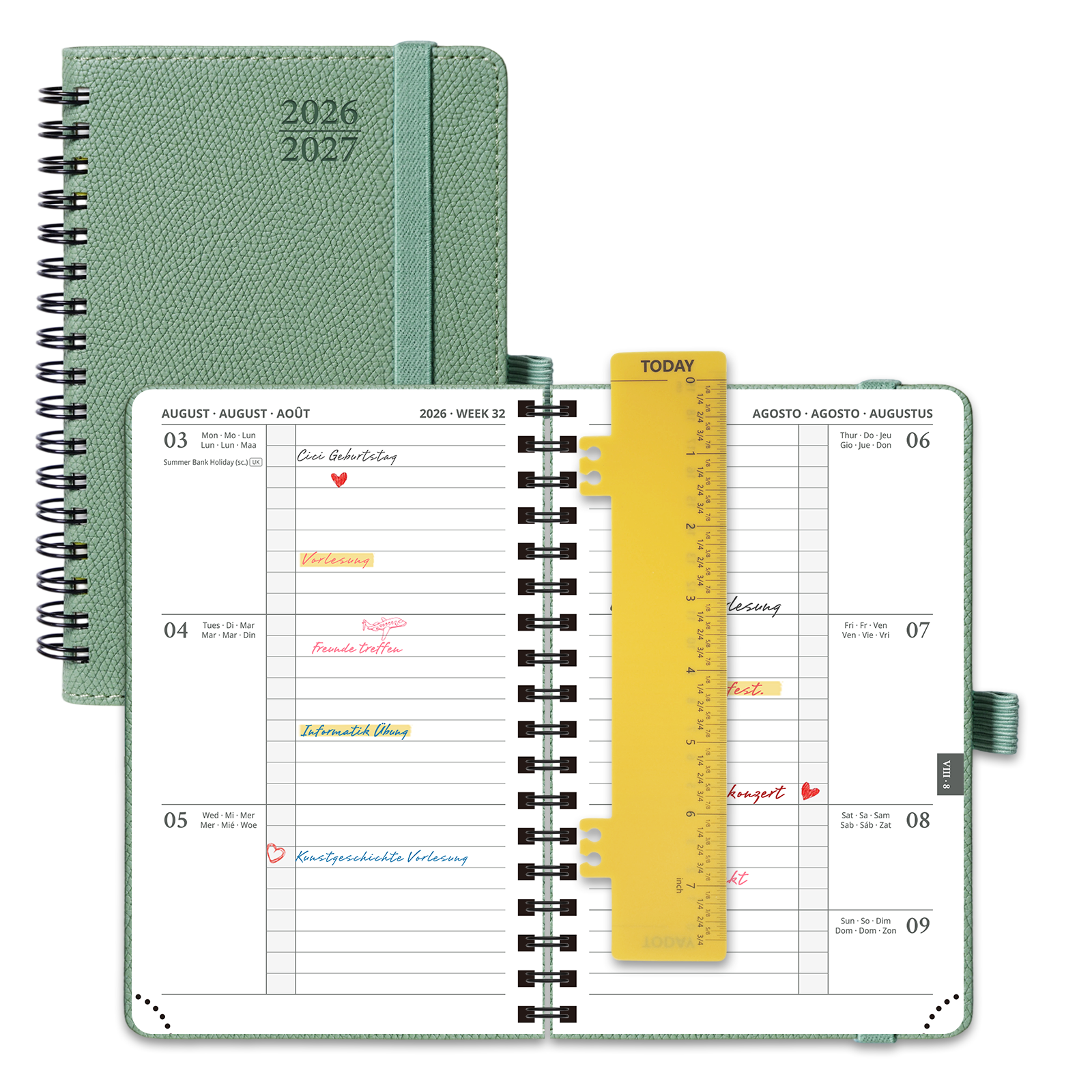 POPRUN 2026-2027 Academic Planner Army Green