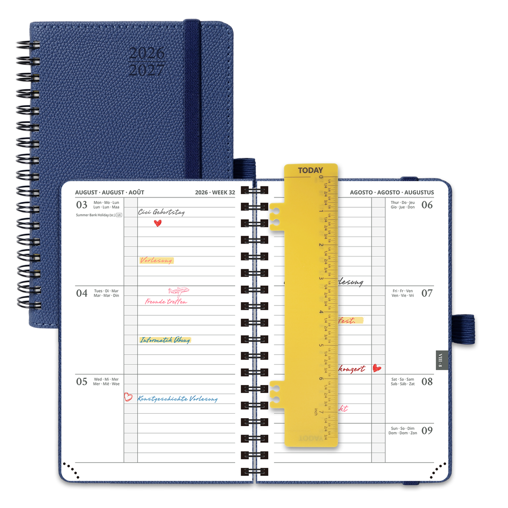 POPRUN 2026-2027 Academic Planner Navy Blue