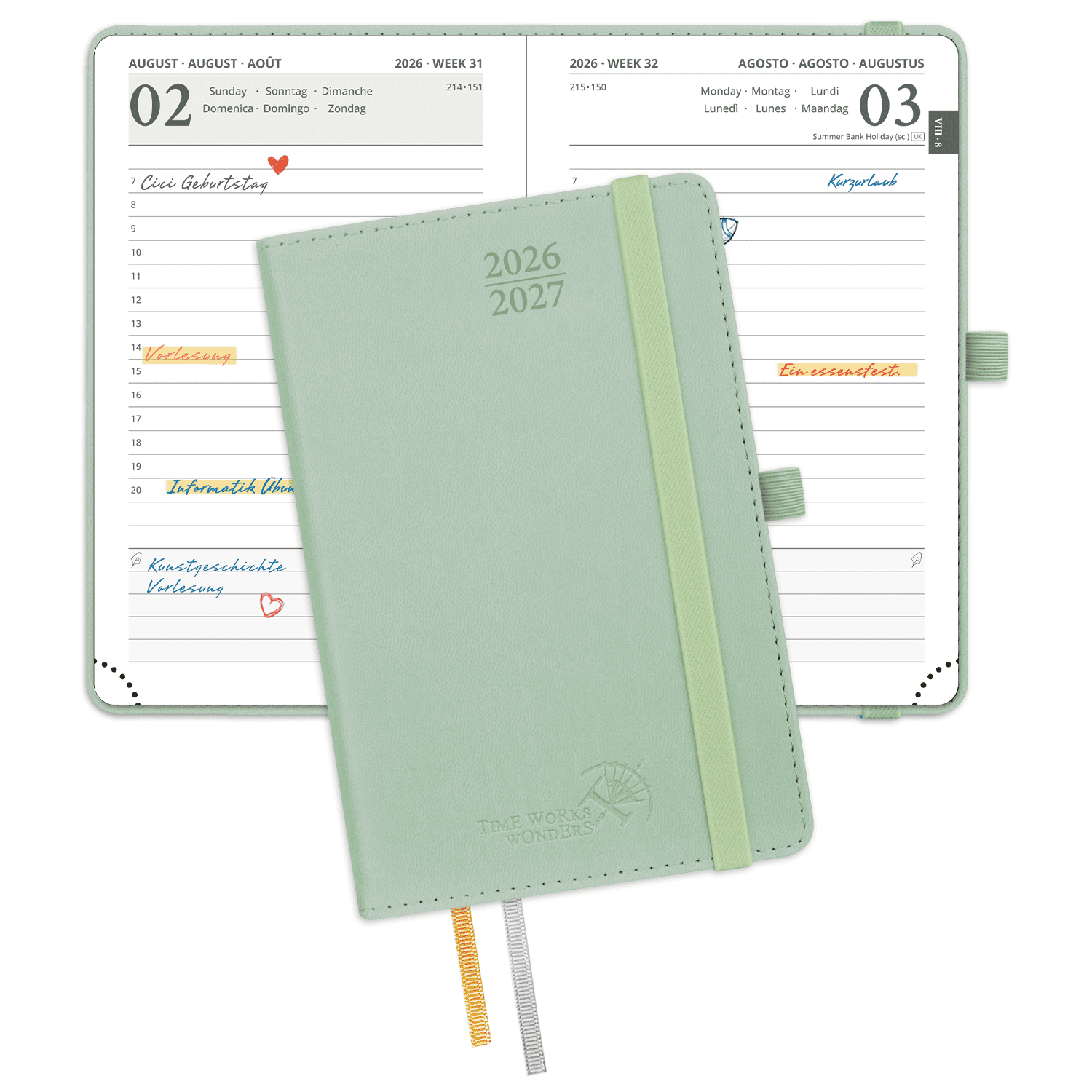 POPRUN 2026-2027 Academic Planner Celadon Green