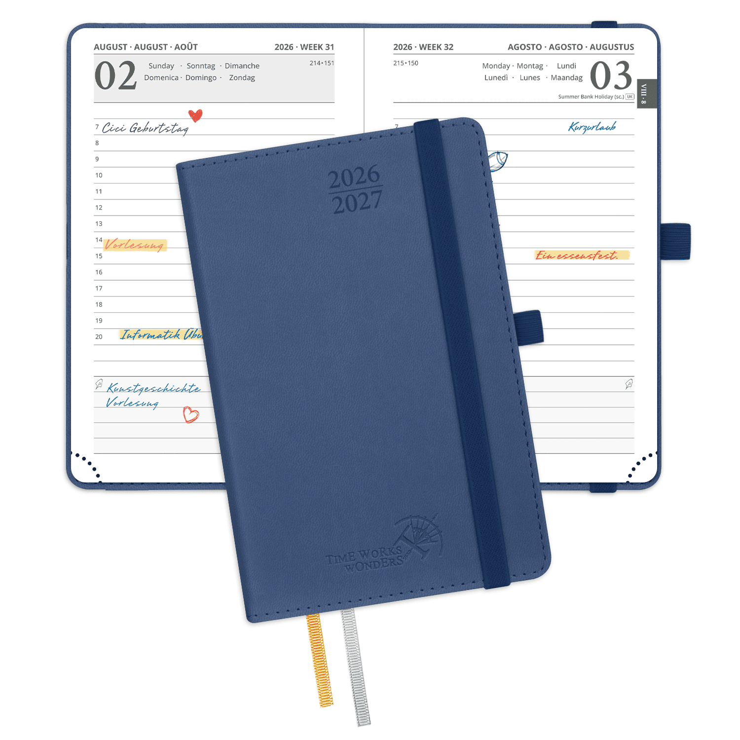 POPRUN 2026-2027 Academic Planner Navy Blue