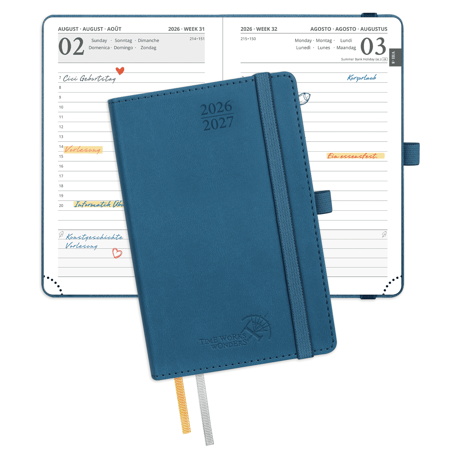 POPRUN 2026-2027 Academic Planner Night Sky Blue