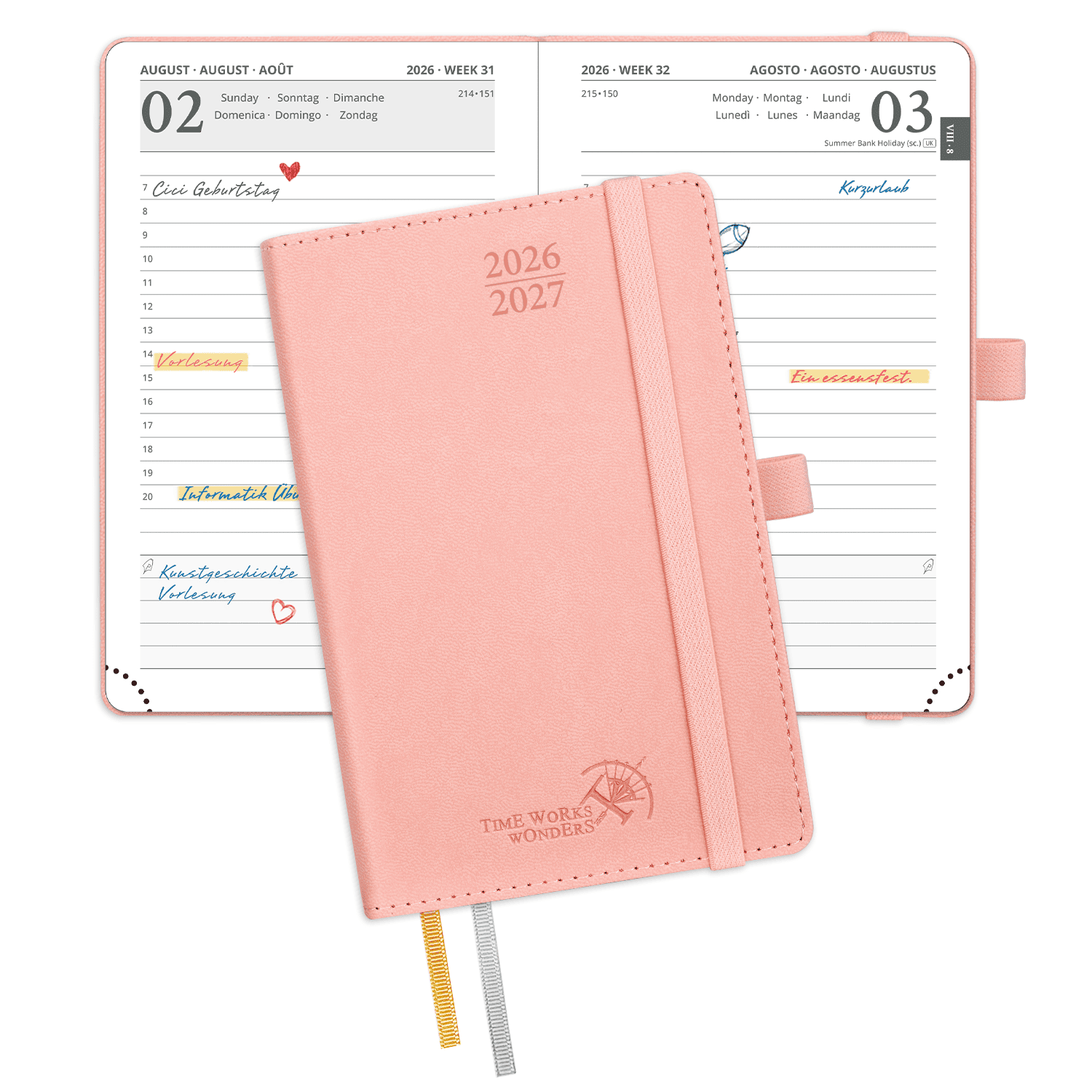 POPRUN 2026-2027 Academic Planner Pink