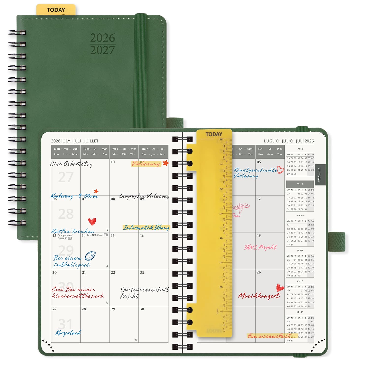 POPRUN 2026-2027 Academic Planner Green
