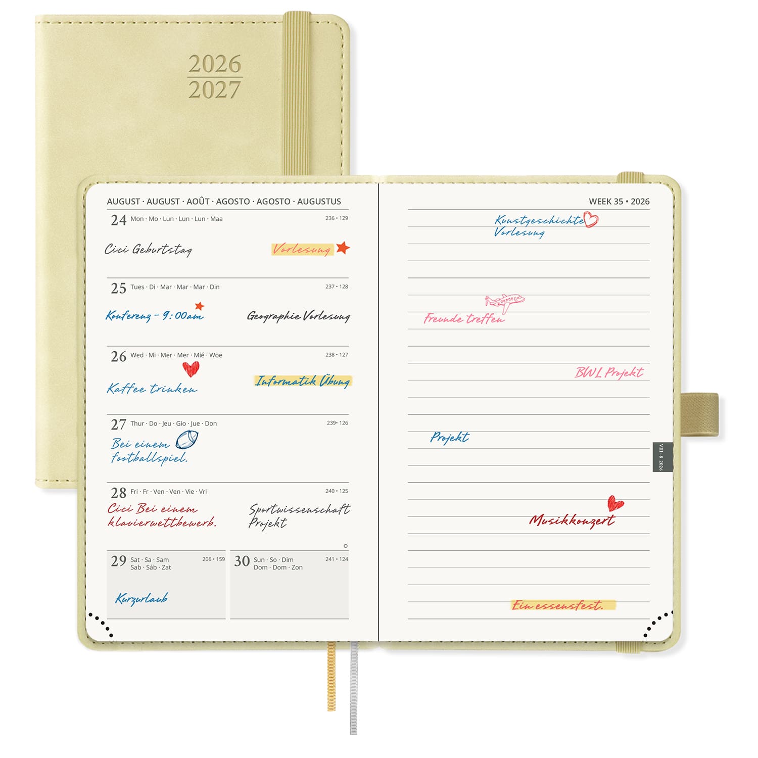 POPRUN 2026-2027 Academic Planner Beige