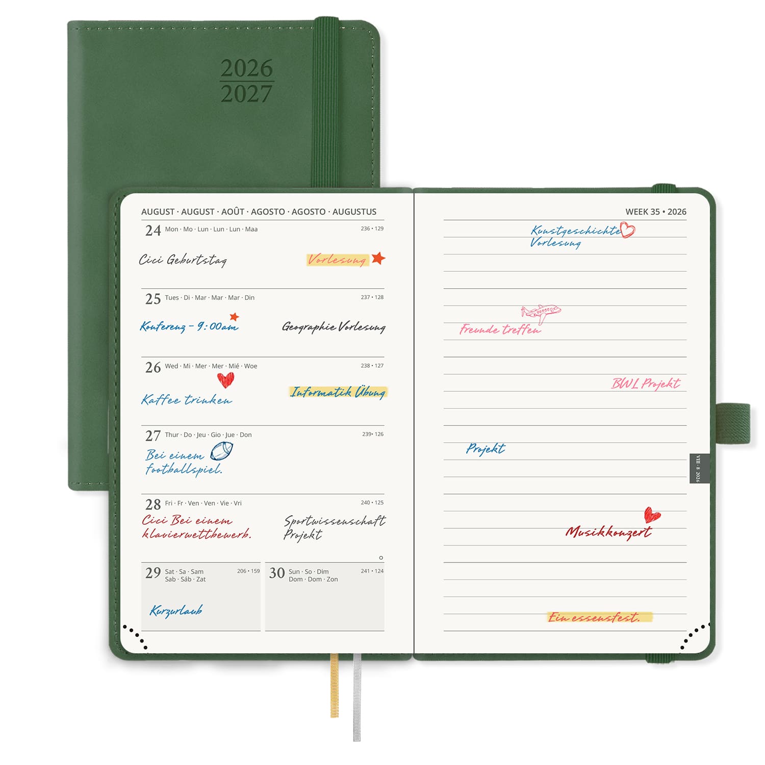 POPRUN 2026-2027 Academic Planner Green