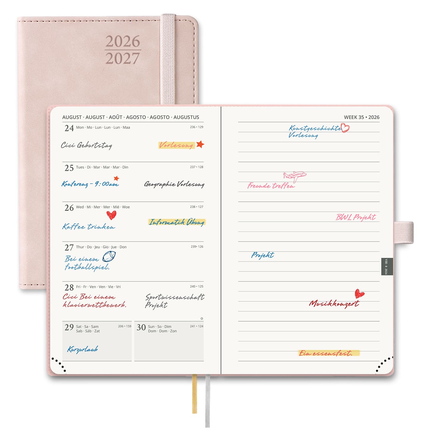POPRUN 2026-2027 Academic Planner Pink