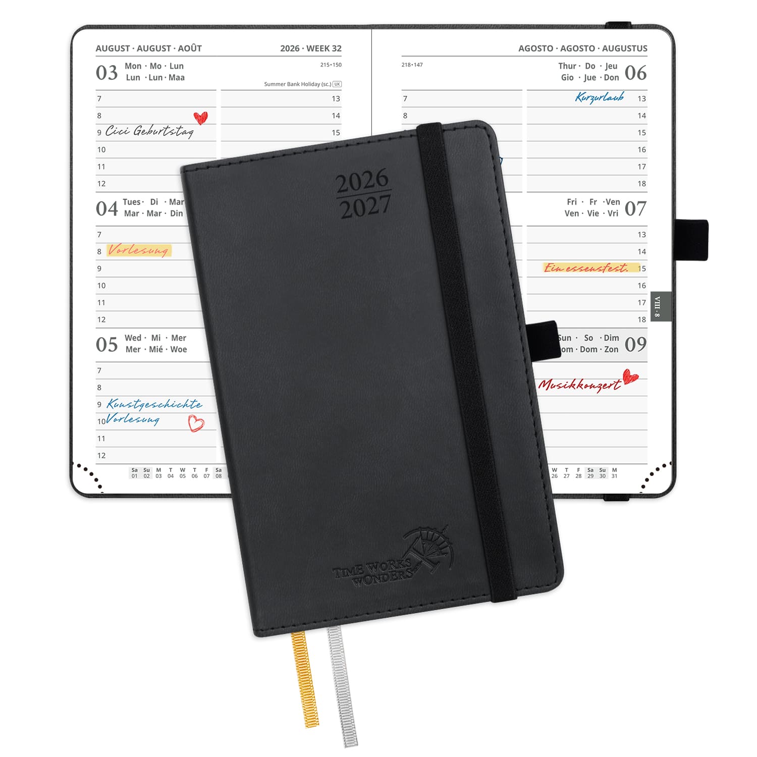 POPRUN 2026-2027 Academic Planner Black
