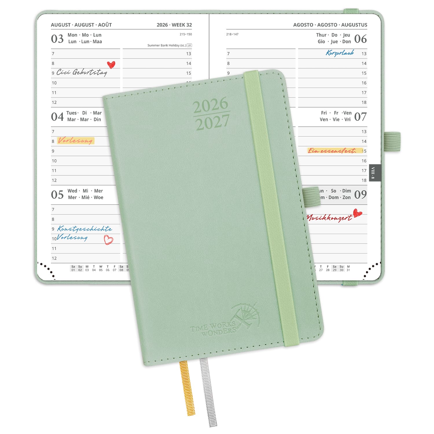 POPRUN 2026-2027 Academic Planner Celadon Green
