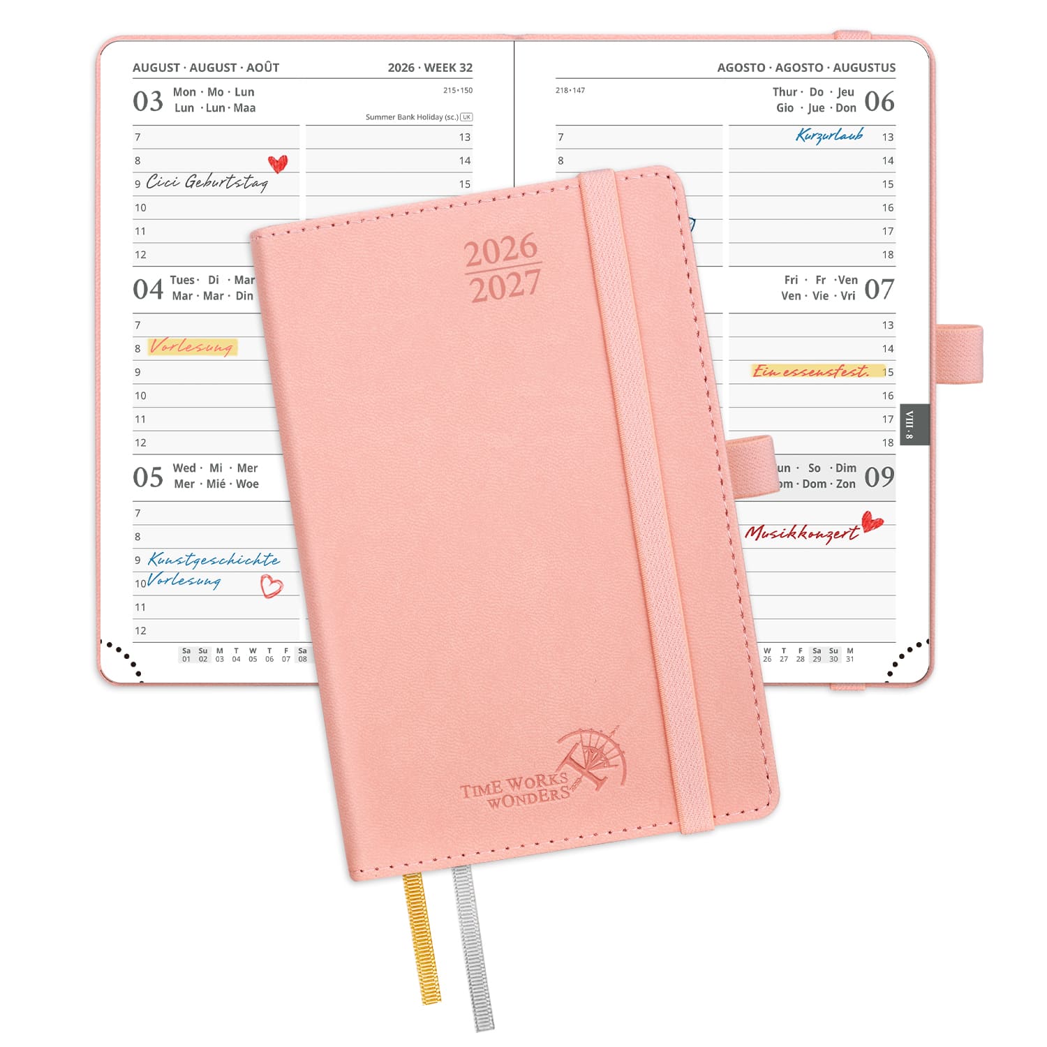 POPRUN 2026-2027 Academic Planner Pink