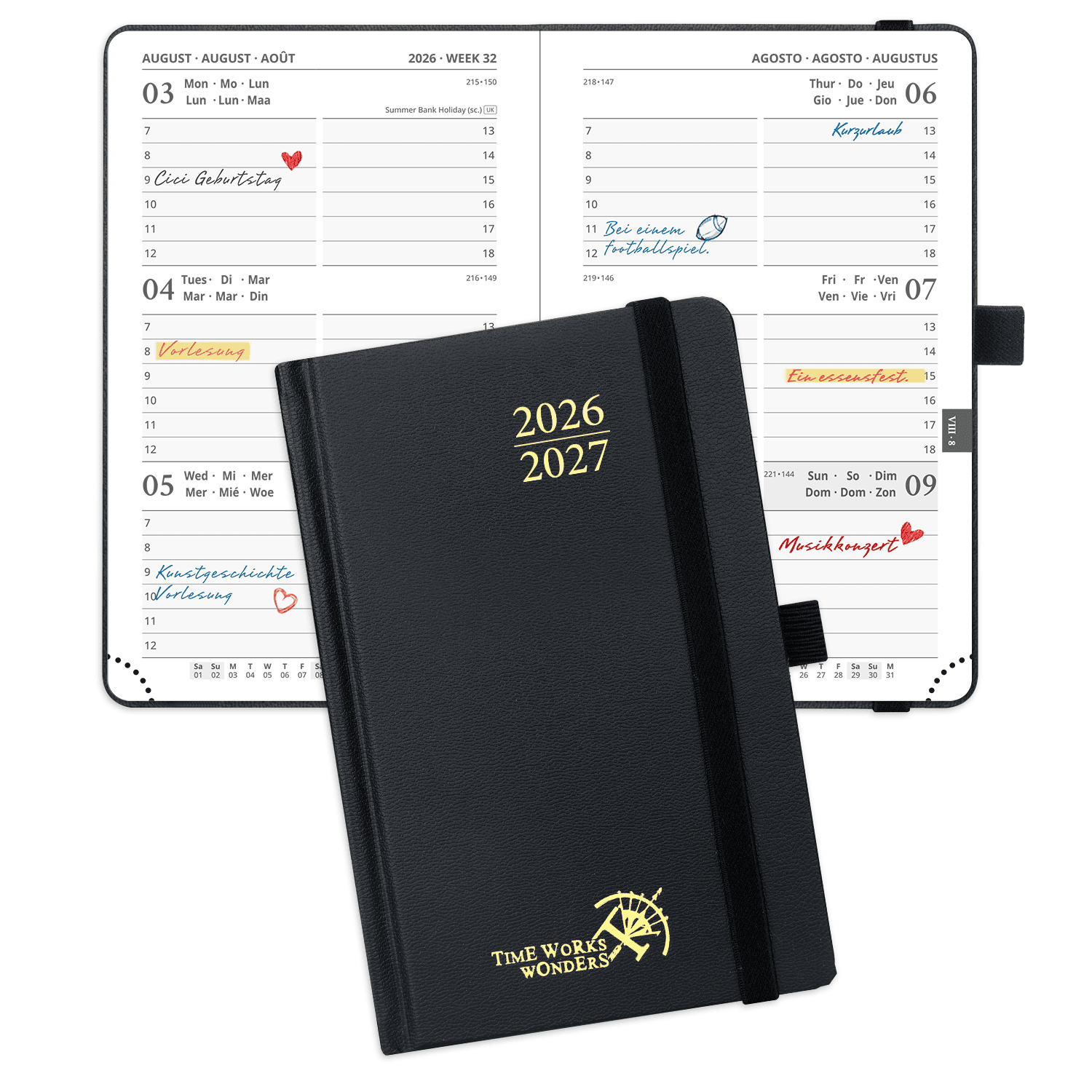 POPRUN 2026-2027 Academic Planner Black