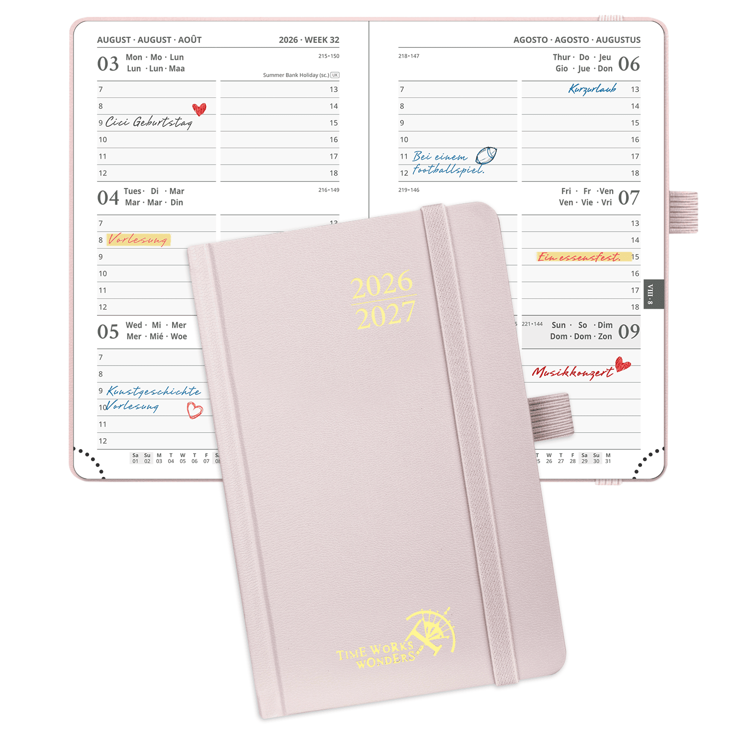 POPRUN 2026-2027 Academic Planner Light Pink