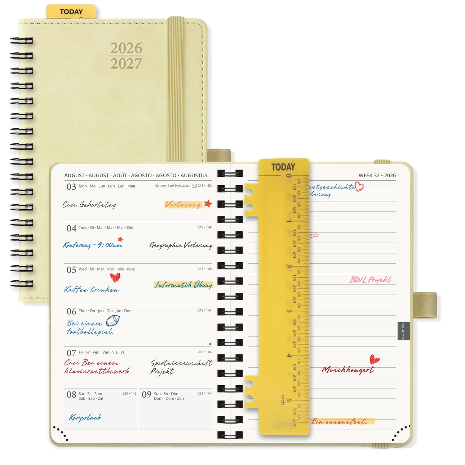 POPRUN 2026-2027 Academic Planner Beige