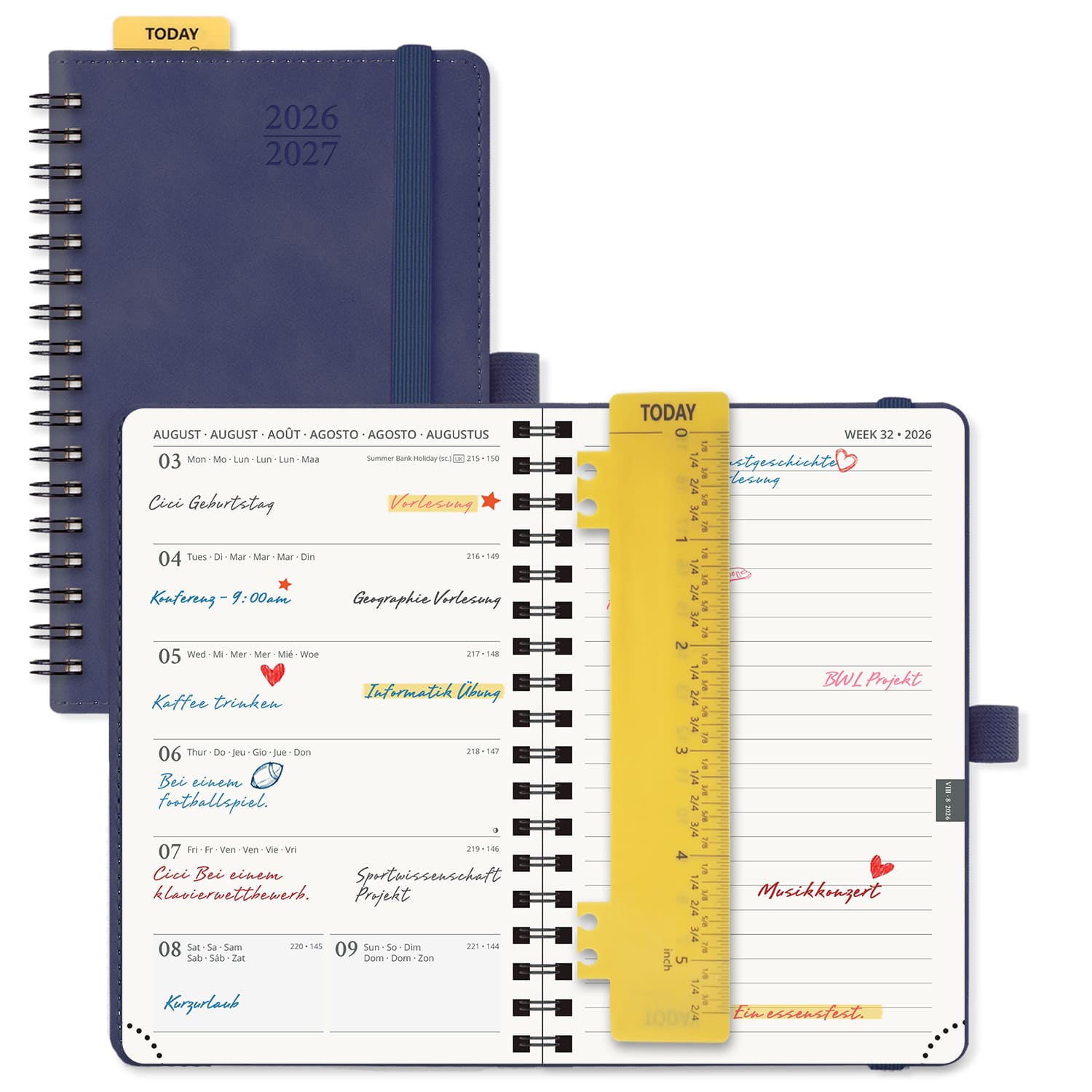 POPRUN 2026-2027 Academic Planner Navy Blue