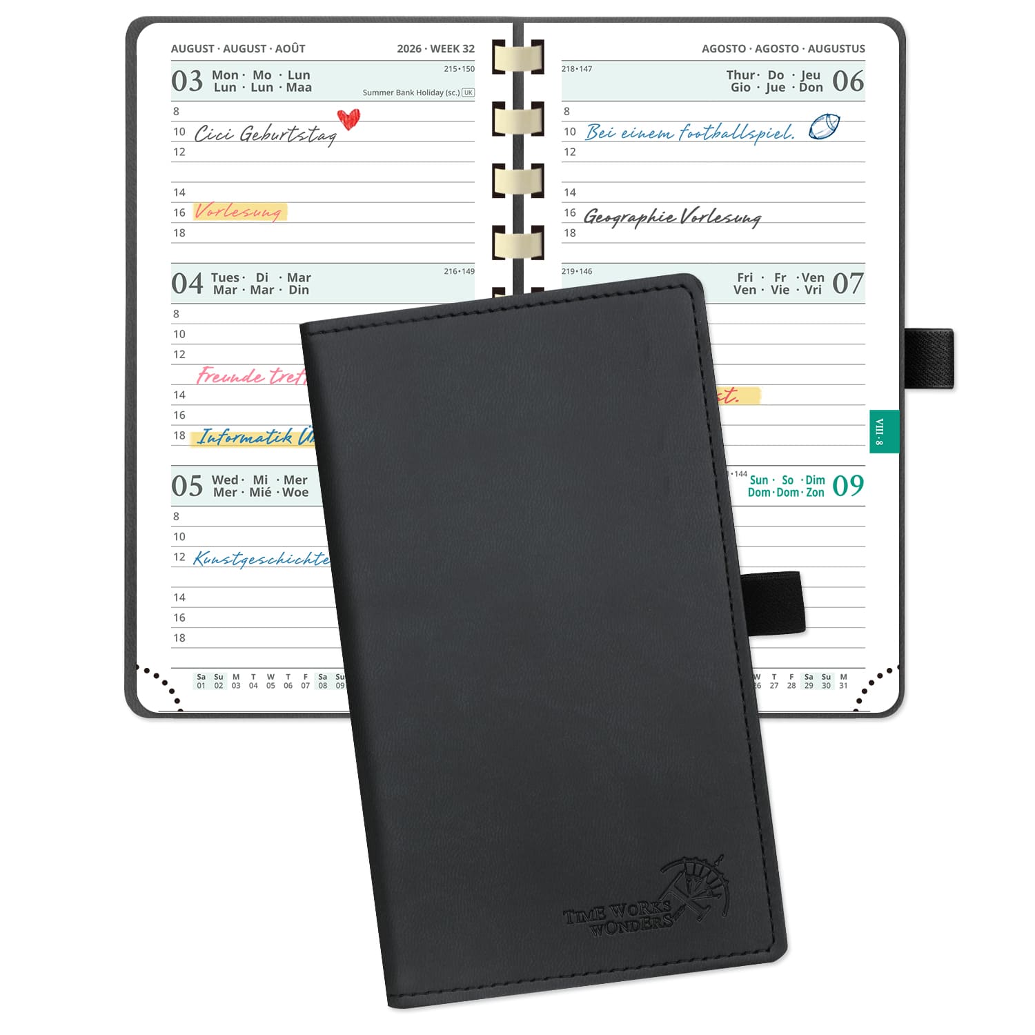 POPRUN 2025-2026 Academic Planner Black
