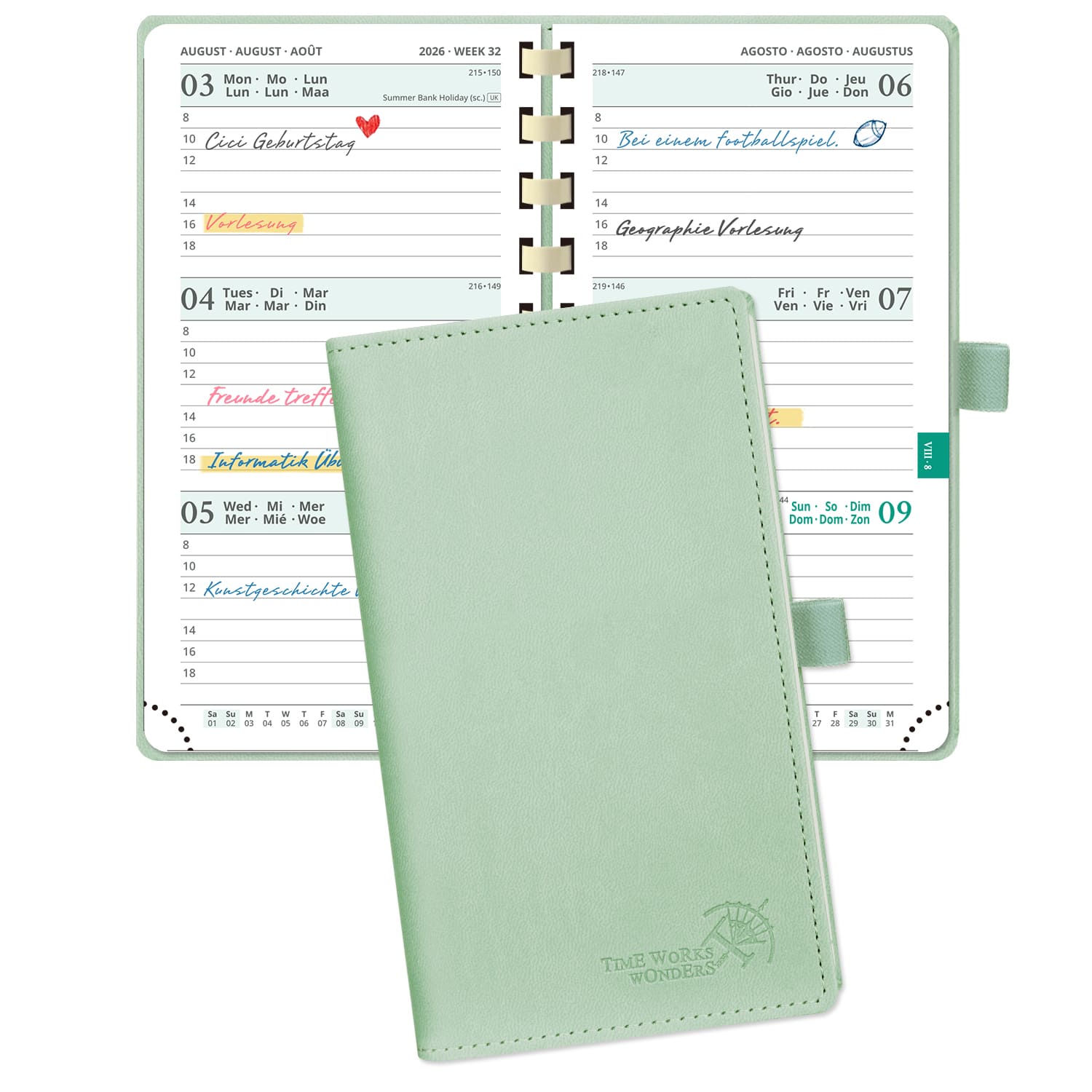 POPRUN 2025-2026 Academic Planner Celadon Green