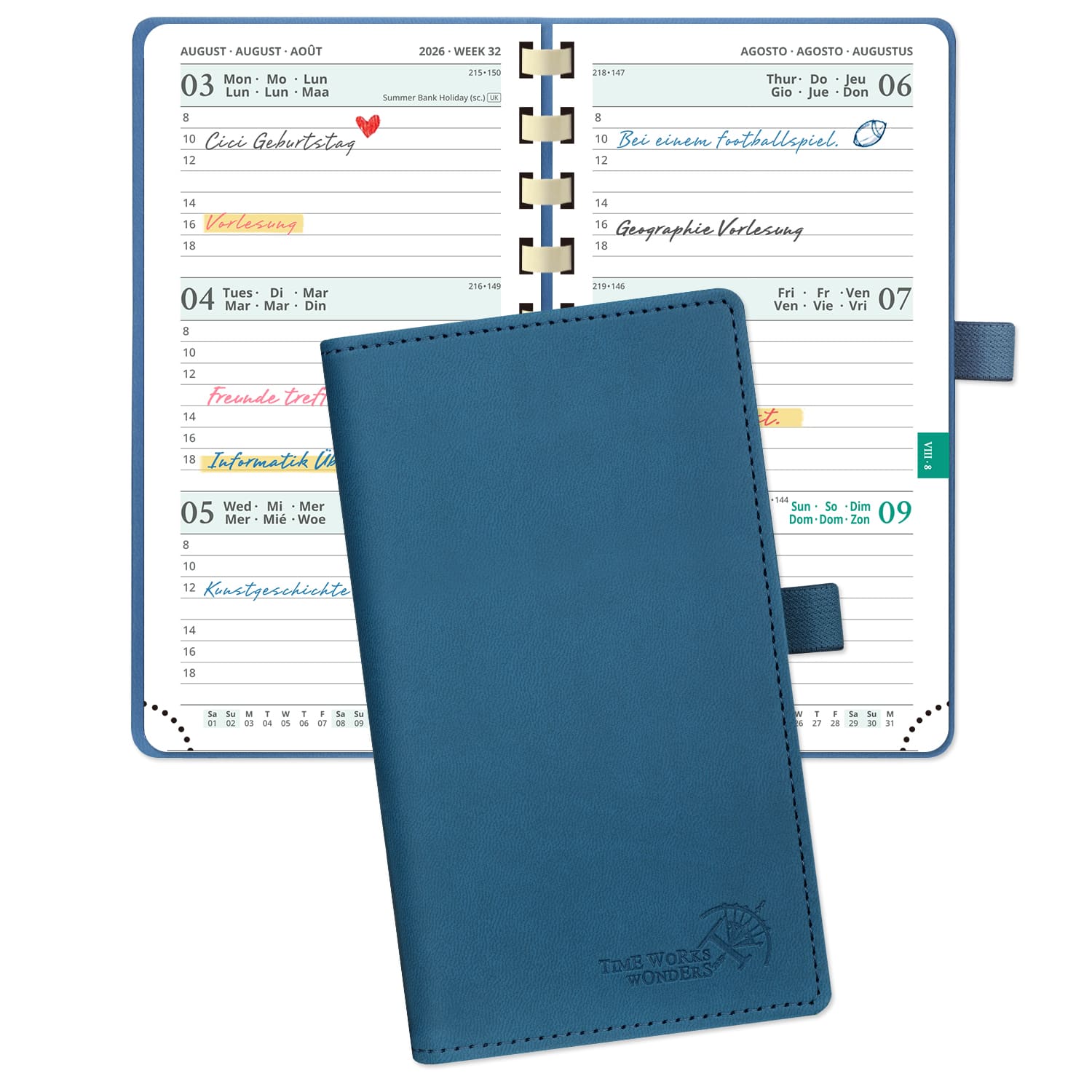 POPRUN 2025-2026 Academic Planner Night Sky Blue