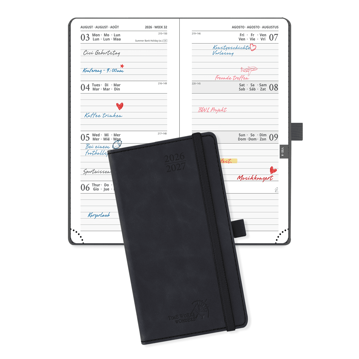 POPRUN 2026-2027 Academic Planner Black
