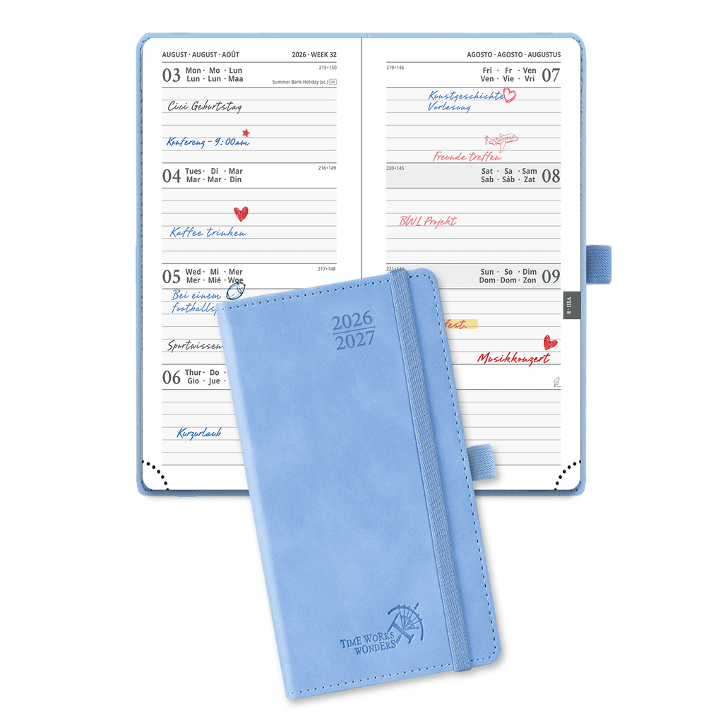 POPRUN 2026-2027 Academic Planner Cerulean Blue