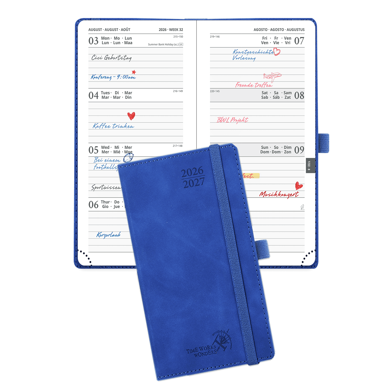 POPRUN 2026-2027 Academic Planner Royal Blue