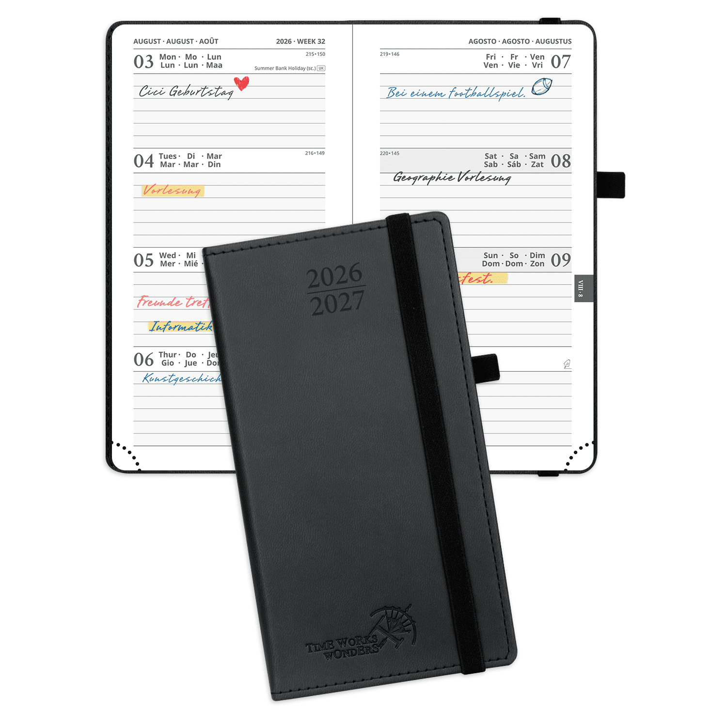 POPRUN 2026-2027 Academic Planner Black