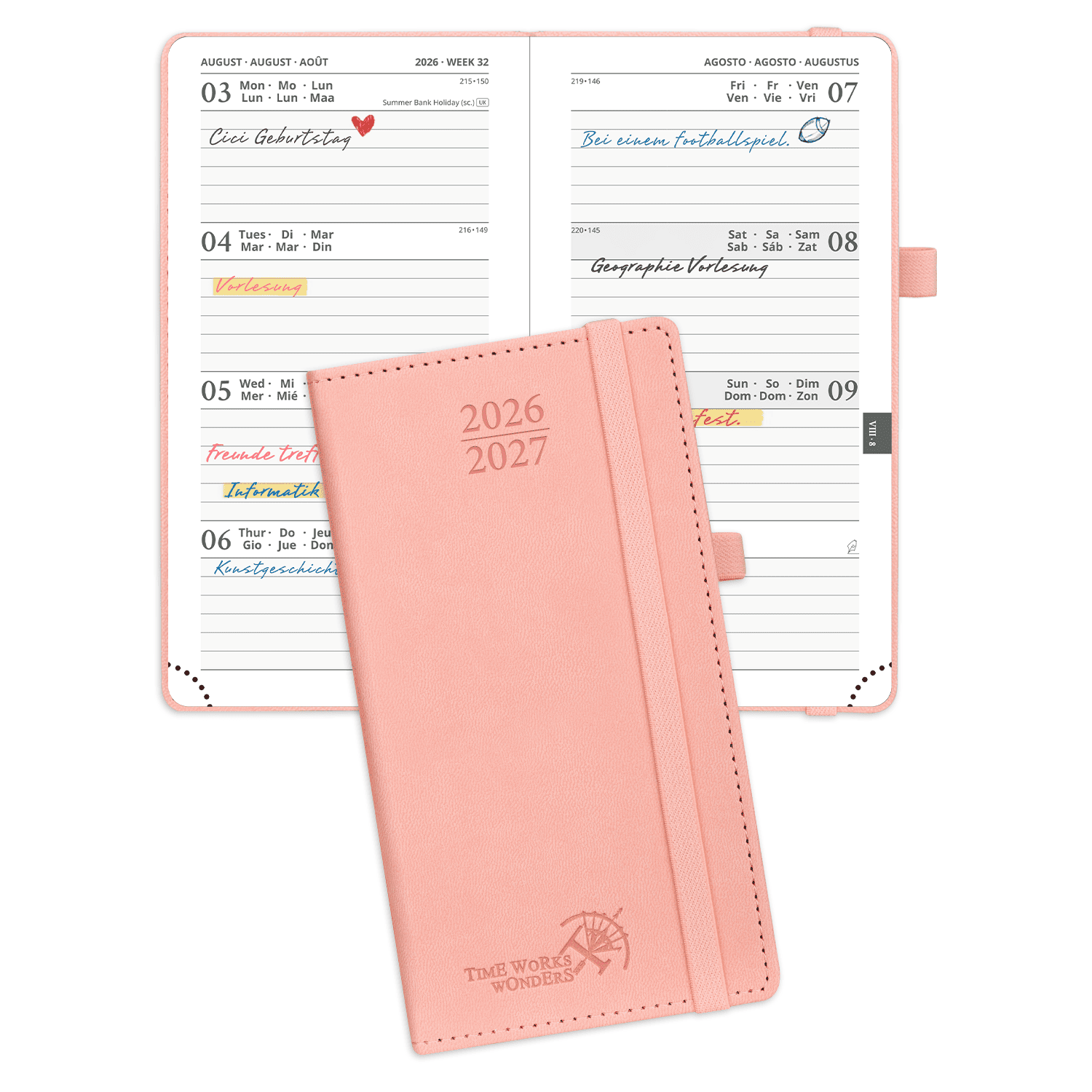 POPRUN 2026-2027 Academic Planner Pink