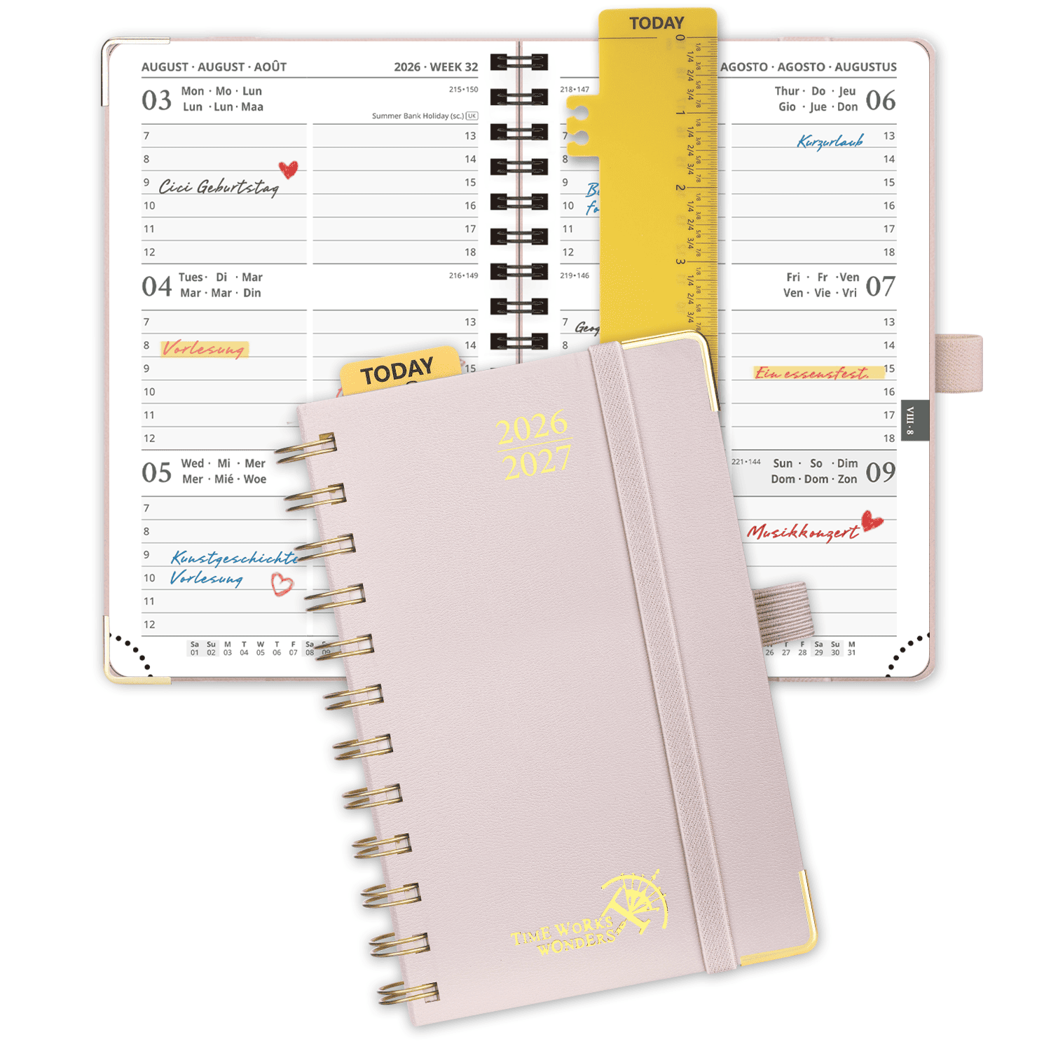 POPRUN 2026-2027 Academic Planner Light Pink