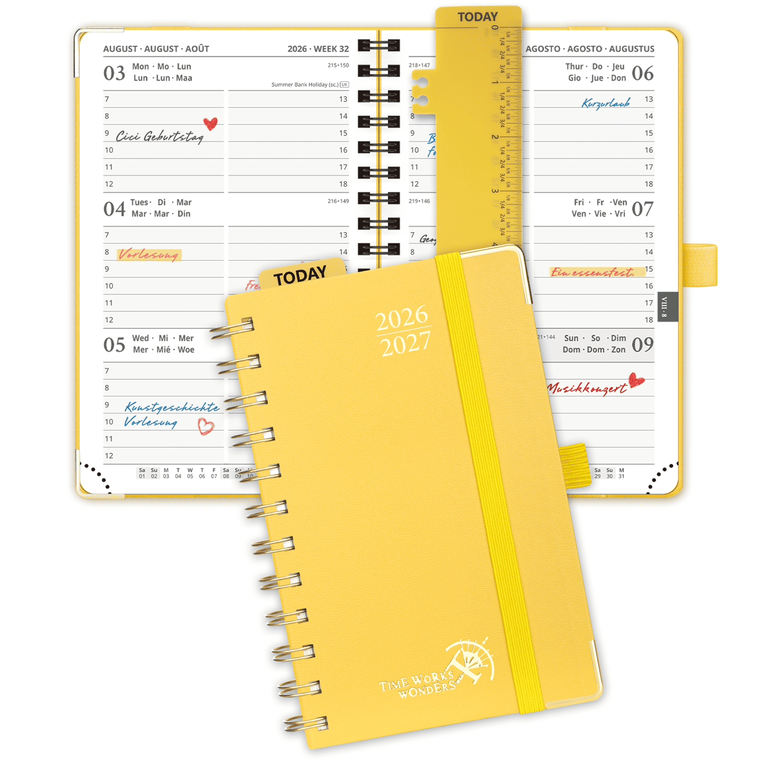 POPRUN 2026-2027 Academic Planner Light Yellow