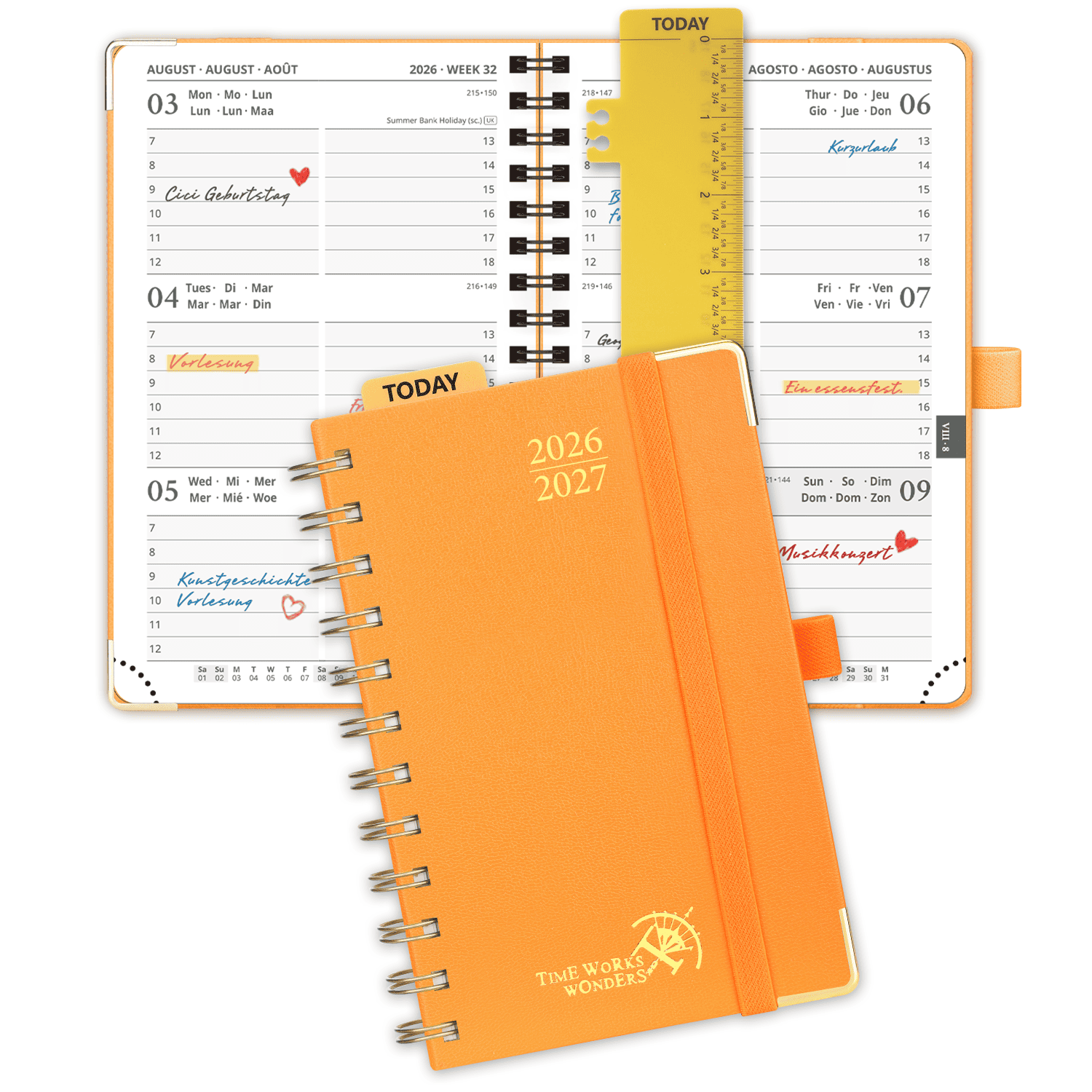 POPRUN 2026-2027 Academic Planner Orange